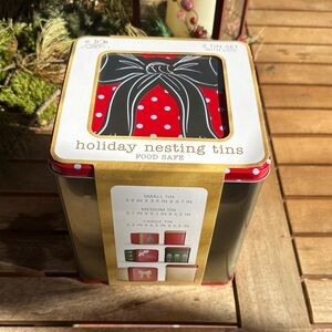C b e holiday nesting tins set of three —